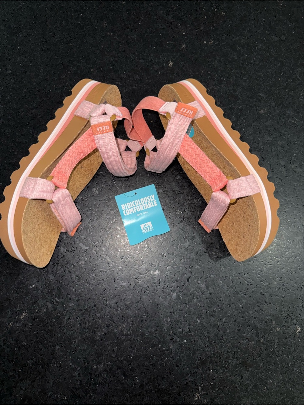 NEW REEF CUSHION REM HI CORAL DUO (Pinks) cushiony bouncy footbed Arch Support 8 - Picture 6 of 12